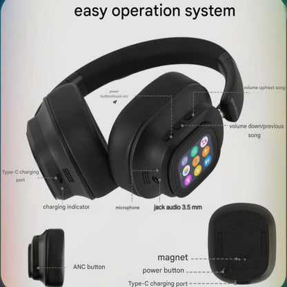 Dynamic Control Headphones ANC &  Display LCD